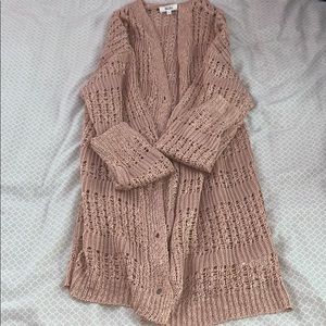 mudd light pink cardigan with buttons